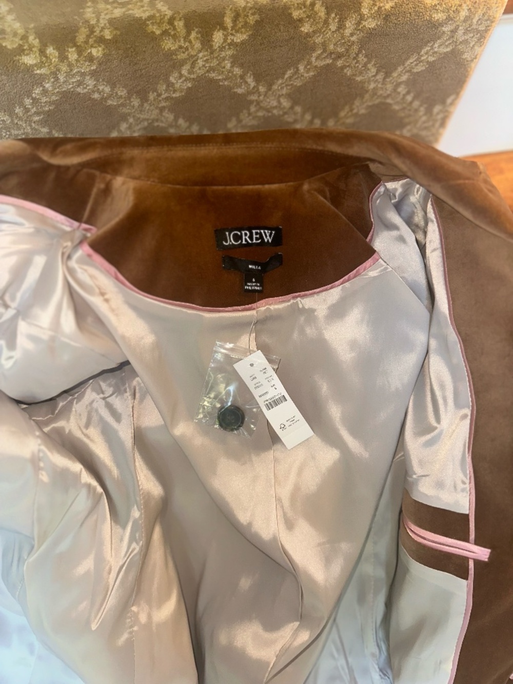J. Crew Willa Brown Velvet Blazer - Picture 5 of 5